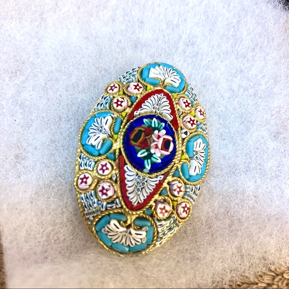 Mosaic glass pin 🌈